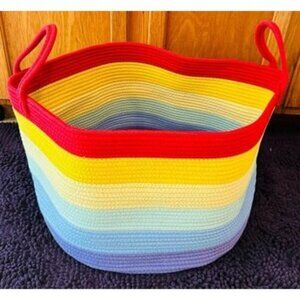 New Large Blanket Basket (20"x13"),Woven Baskets for storage Baby Laundry